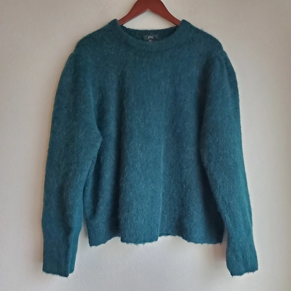 J. Crew Puff-Sleeve Fuzzy Sweater size 2X NWT